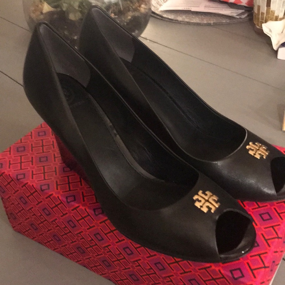 Tory Burch Jolie Peep Toe Wedge